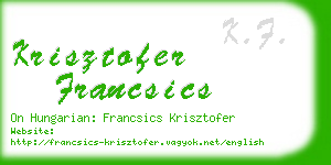 krisztofer francsics business card